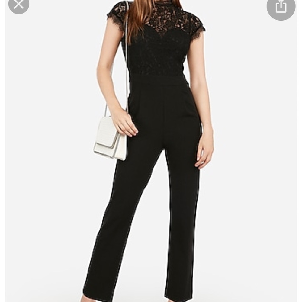 NWT Express black lace jumpsuit